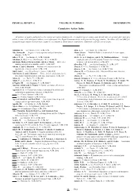 Cumulative Author Index (Print)