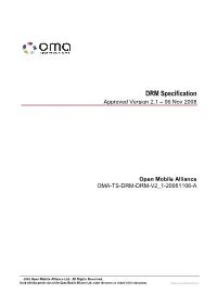 DRM Specification Approved Version 2.1 – 06 Nov 2008