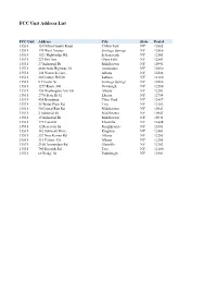 FCC Unit Address List