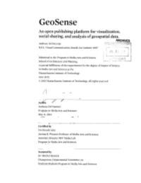 Geosense an Open Publishing Platform for Visualization, Social Sharing, and Analysis of Geospatial Data