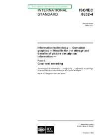 Iso/Iec 8632-4:1999(E)