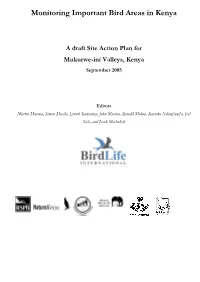 Monitoring Important Bird Areas in Kenya a Draft