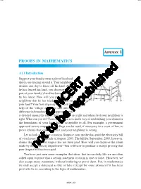 Proofs in Mathematics