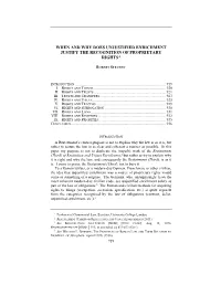When and Why Does Unjustified Enrichment Justify the Recognition of Proprietary Rights?