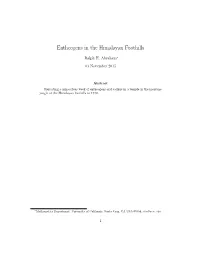 Entheogens in the Himalayan Foothills