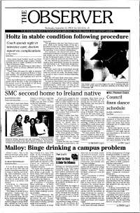 Malloy: Binge Drinking a Campus Problem
