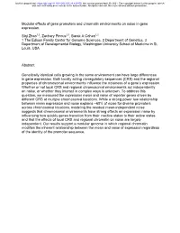 Modular Effects of Gene Promoters and Chromatin Environments on Noise in Gene Expression