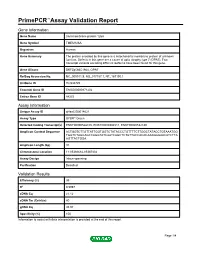 Primepcr™Assay Validation Report