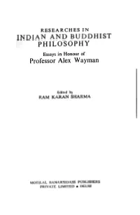 Professor Alex Wayman