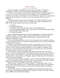 Spalt Your Own Since the Question of Spalting Comes up Time and Again, I Will Share a Description of What I Use When the Natural