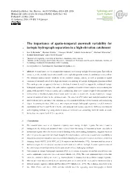 The Importance of Spatio-Temporal Snowmelt Variability for Isotopic