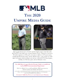2020 MLB Ump Media Guide