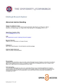 Abnormal Uterine Bleeding