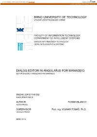 Brno University of Technology Dialog Editor In