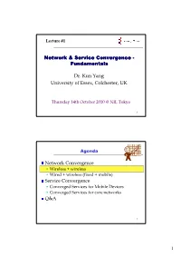 Fundamentals Dr. Kun Yang University of Essex, Colchester