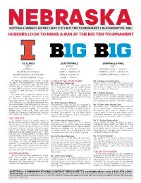 Huskers Look to Make a Run at the Big Ten Tournament