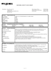 Material Safety Data Sheet