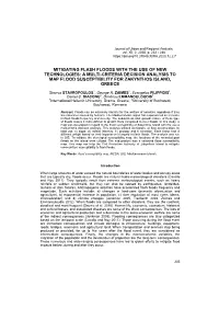 Mitigating Flash Floods with the Use of New Technologies: a Μulti-Criteria Decision Analysis to Map Flood Susceptibility for Zakynthos Island, Greece