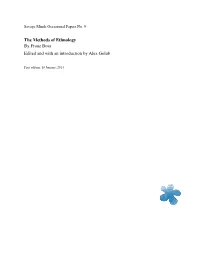 SM 9 the Methods of Ethnology