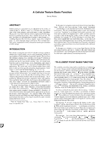 A Cellular Texture Basis Function