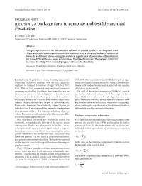 HIERFSTAT, a Package for R to Compute and Test Hierarchical F-Statistics