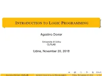 Introduction to Logic Programming