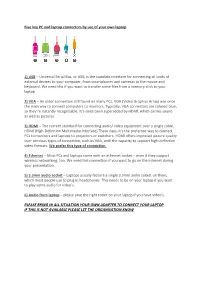 Laptop Connection Guidelines
