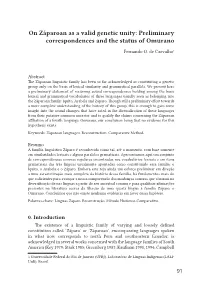 Preliminary Correspondences and the Status of Omurano