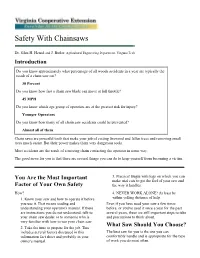 Safety with Chainsaws