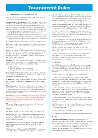 Tournament Rules