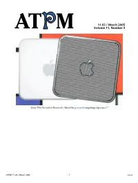 About This Particular Macintosh 11.03