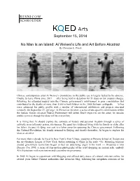 Ai Weiwei's Life and Art Before Alcatraz
