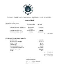 Council Payment Authorization Report 2-4-20