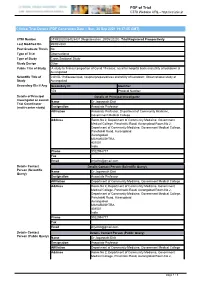 CTRI Trial Data