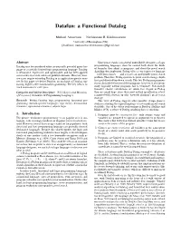Datafun: a Functional Datalog