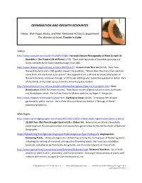 Germination and Growth Resources