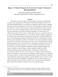 Impact of Climatechangeon the Farm-Based Adaptive Strategies in Bhaktapurdistrict