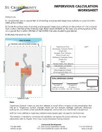 Impervious Calculation Worksheet