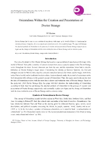 Orientalism Within the Creation and Presentation of Doctor Strange