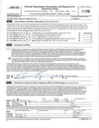 Return of Organization Exempt from Income