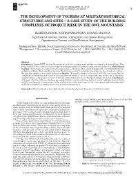The Development of Tourism at Military-Historical Structures and Sites – a Case Study of the Building Complexes of Project Riese in the Owl Mountains