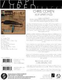 Chris Cohen As If Apart Lp/Cd
