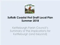 Suffolk Coastal First Draft Local Plan Summer 2018 Kettleburgh Parish