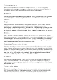 Telecommuting Sample Guidelines