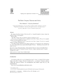 The Baire Category Theorem and Choice