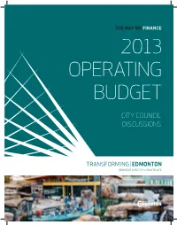 2013 Operating Budget