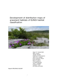 Development of Distribution Maps of Grassland Habitats of EUNIS Habitat Classification