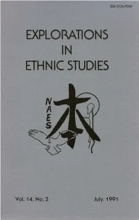 Explorations in Ethnic Studies