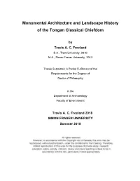 Monumental Architecture and Landscape History of the Tongan Classical Chiefdom
