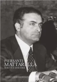 Piersanti Mattarella Scritti E Discorsi